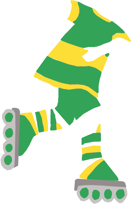 Roller Skating Fill In The Blank Thank You Notes For - Illustration (1000x1000), Png Download