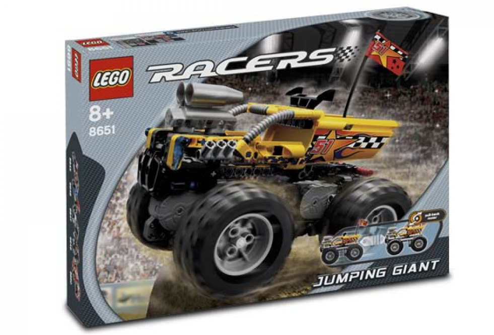 Lego Racers Set #8651 Jumping Giant Monster Truck (980x980), Png Download