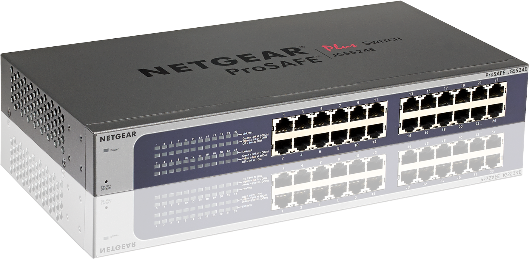 Netgear 24-port Gigabit Rackmount Smart Managed Plus - Jgs524e-200nas Netgear Prosafe Plus Jgs524ev2 - Switch (1920x1222), Png Download