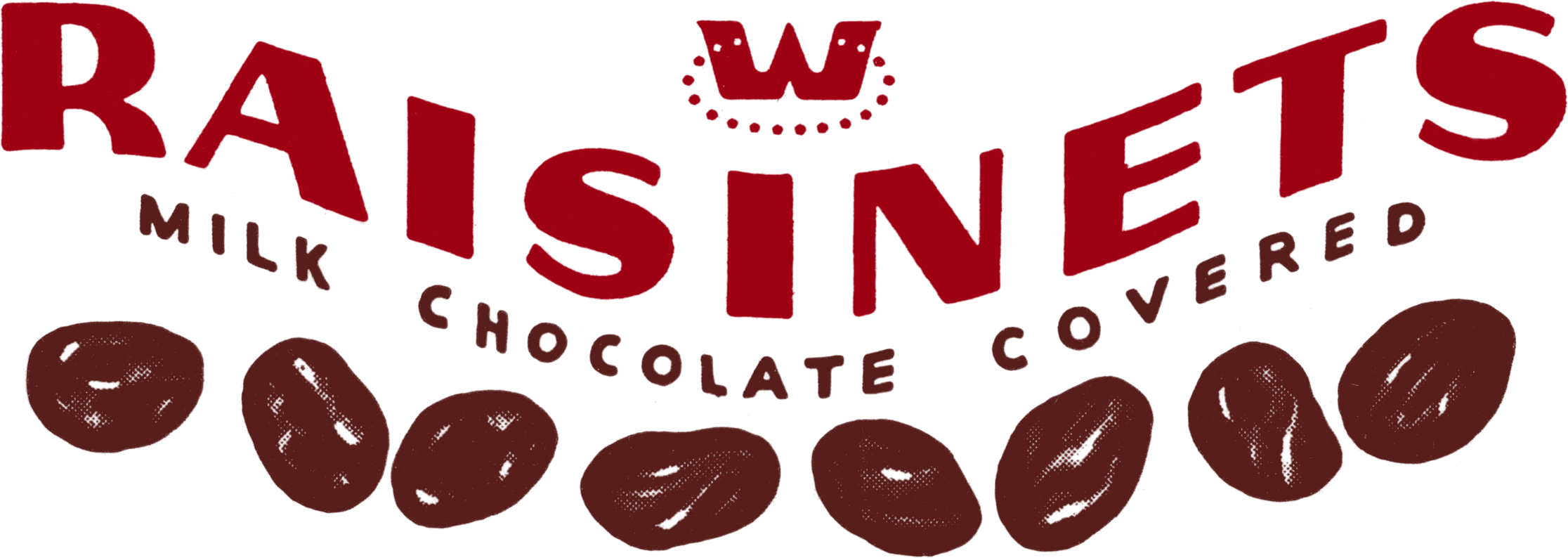 Raisinets Logo 70s - Chocolate-covered Raisin (2232x794), Png Download