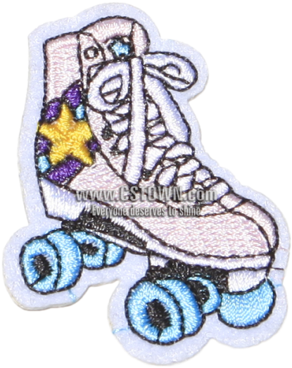 Rollerskate Iron On Fabric Patches - Textile (780x780), Png Download