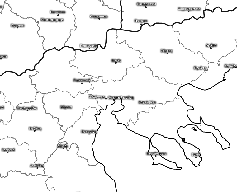 Kentriki Makedonia, Greece - Map (760x760), Png Download