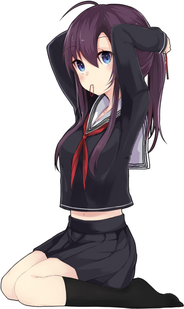 #anime #anime Angel #anime Another #anime Datass #anime - Anime Girl With Purple Hair And Blue Eyes (700x1073), Png Download