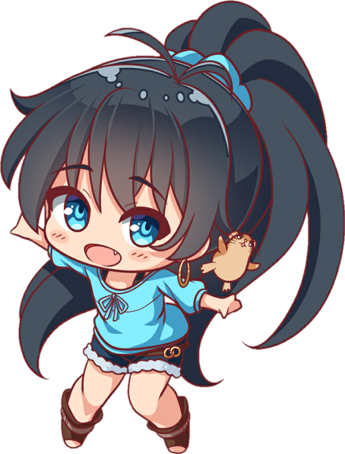 Kawaii Anime Animegirl Cute Chibi Loli Waifu Verycute - Cute Chibi Anime Girl (682x895), Png Download