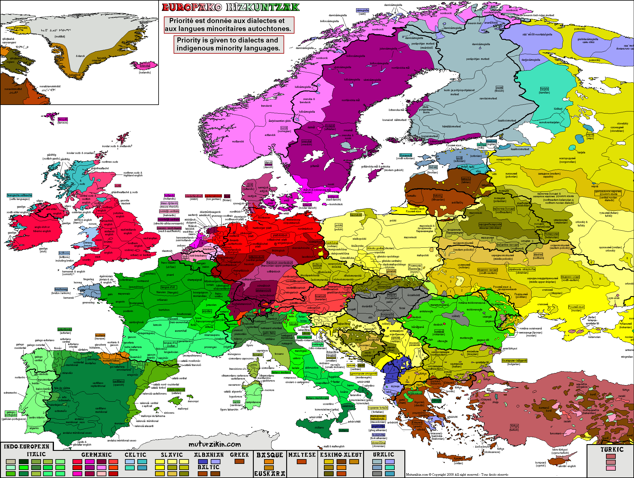 Linguistic Map Of Languages And Dialects In Europe - Map Local Language In Africa (2151x1621), Png Download
