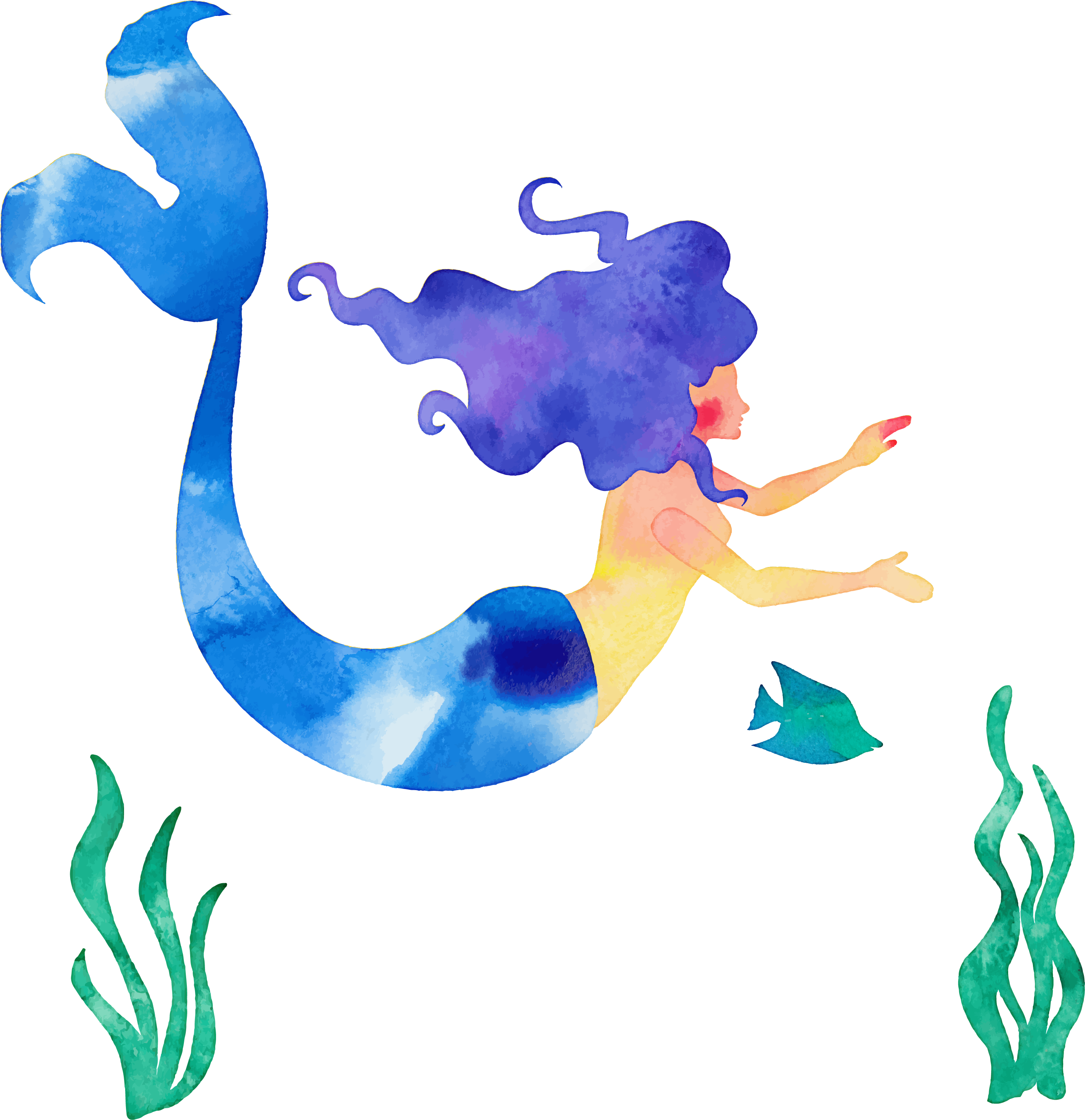 The Little Mermaid Cartoon Illustration - Mermaid Pictures To Print For Free (3137x3150), Png Download