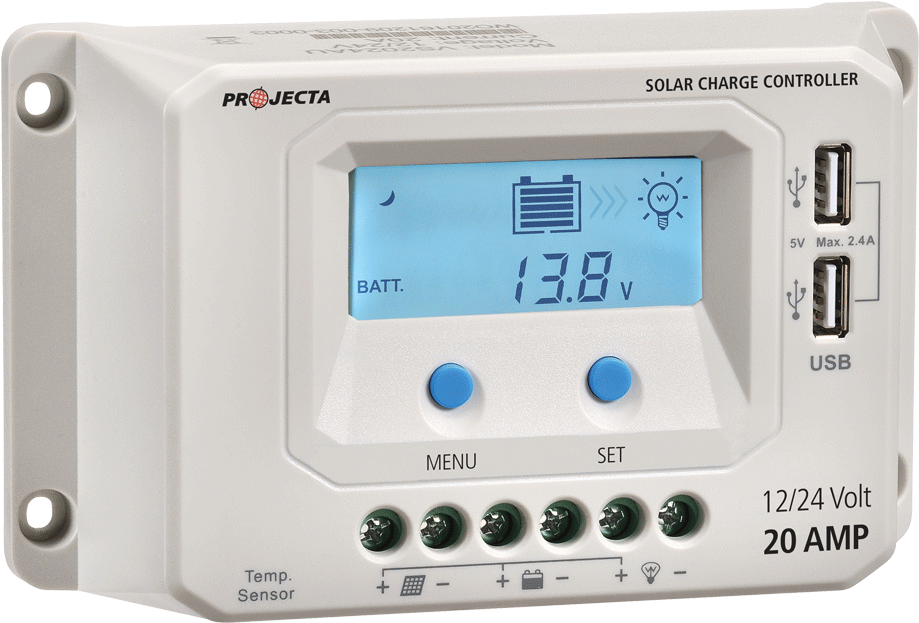 Lightning Fixed Solar Regulator Wiring Kit With 20a - Charge Controller (1000x1000), Png Download