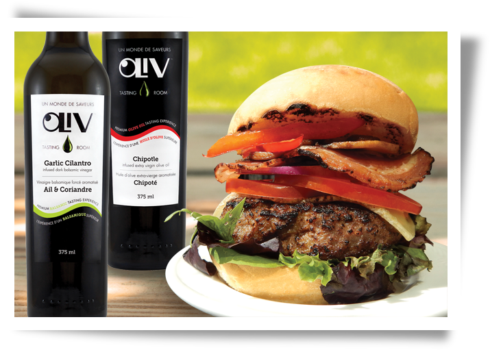 Bbq Bacon Burger - Oliv (750x600), Png Download