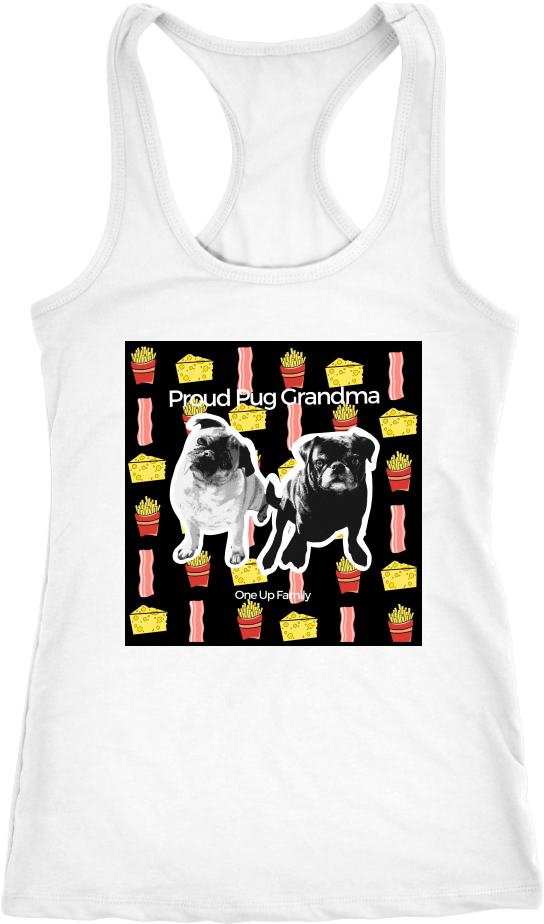 Proud Pug Grandma - Active Tank (1024x1024), Png Download