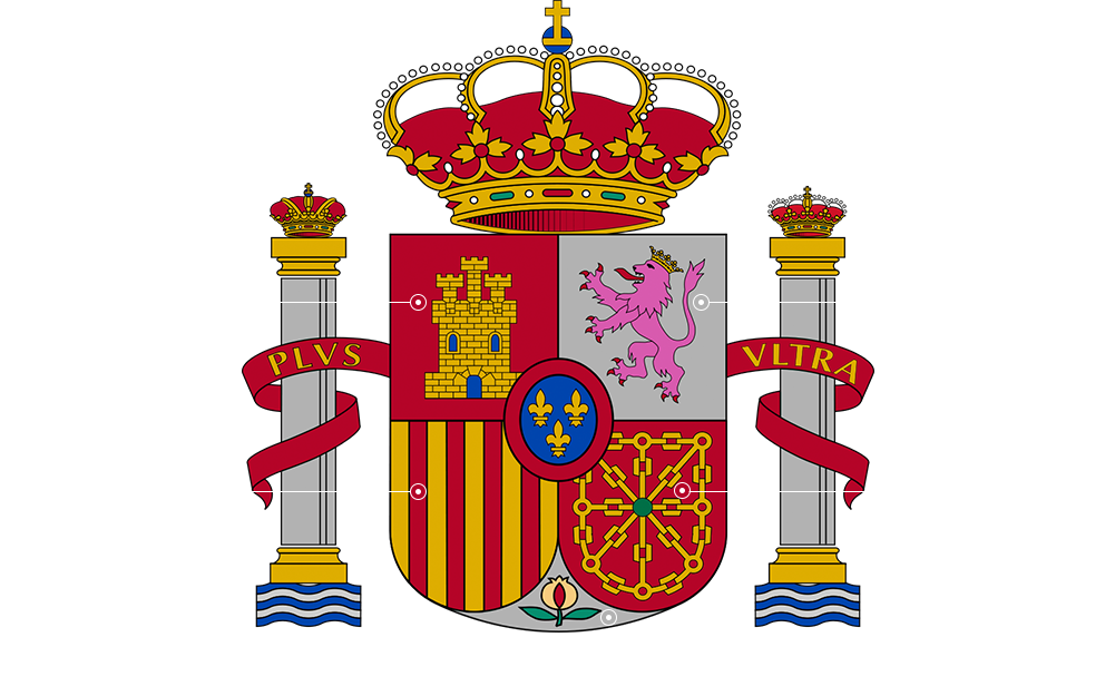 Escudo Actual De España - Signe Sur Le Drapeau Espagnol (1001x625), Png Download