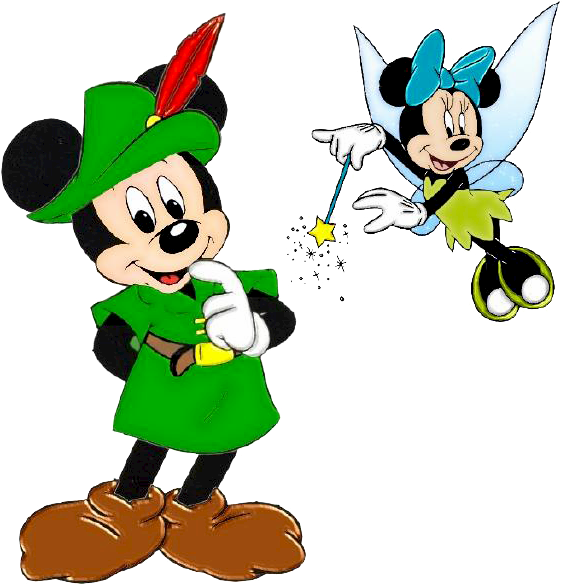 Http - //wondersofdisney - Yolasite - Com/mickey-minnie1 - Minnie Tinkerbell (584x605), Png Download