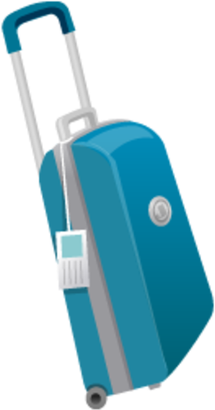 Suitcase Vector (600x600), Png Download