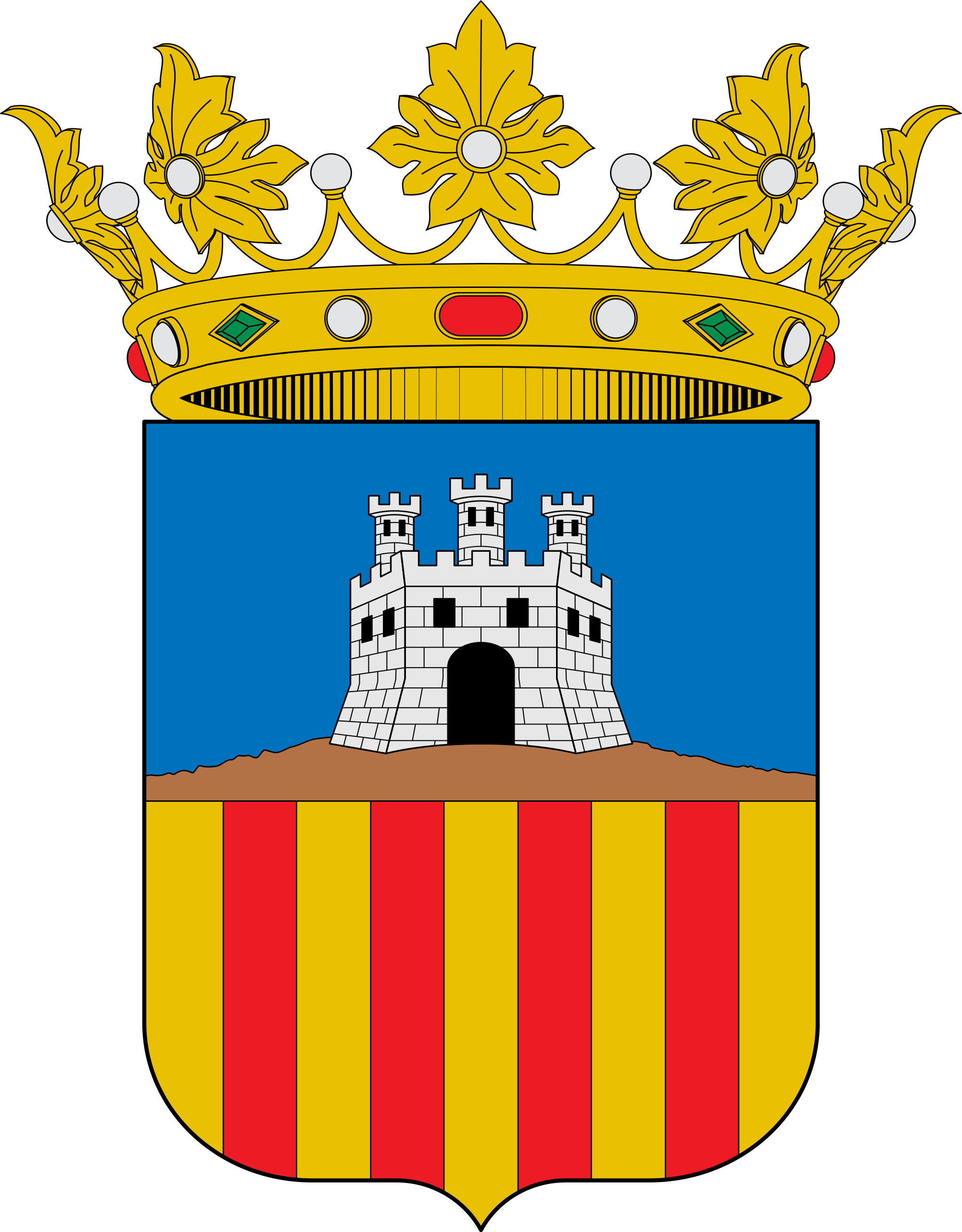 Open - Escut La Pobla Del Duc (2000x2563), Png Download