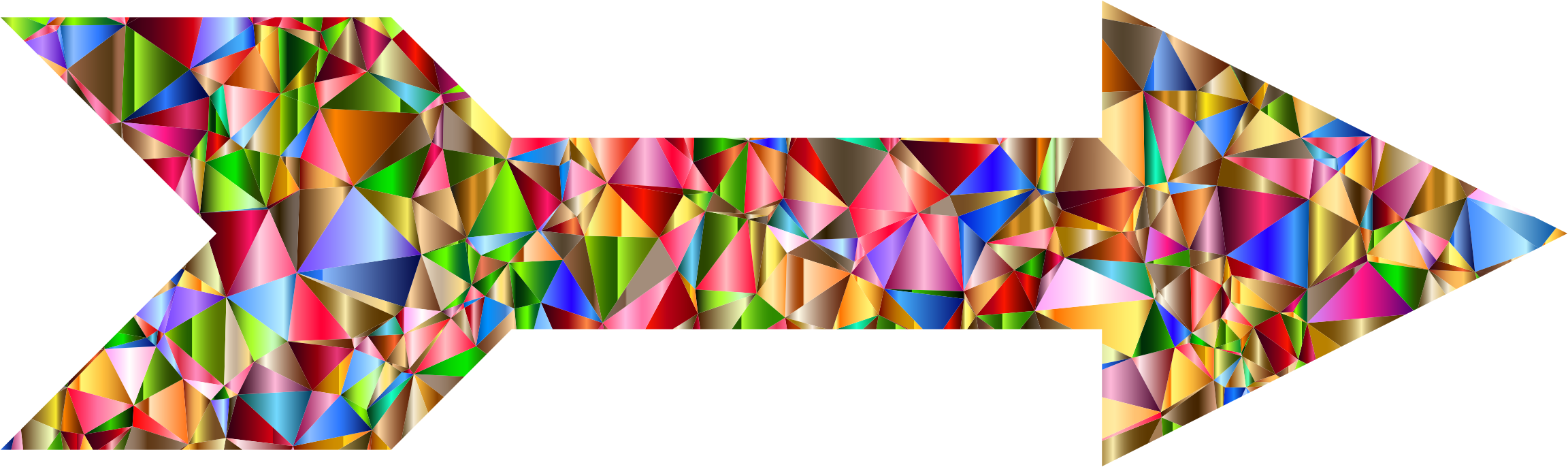 Computer Icons Low Poly Triangle Graphics Software - Arrow Low Poly Png (1142x340), Png Download
