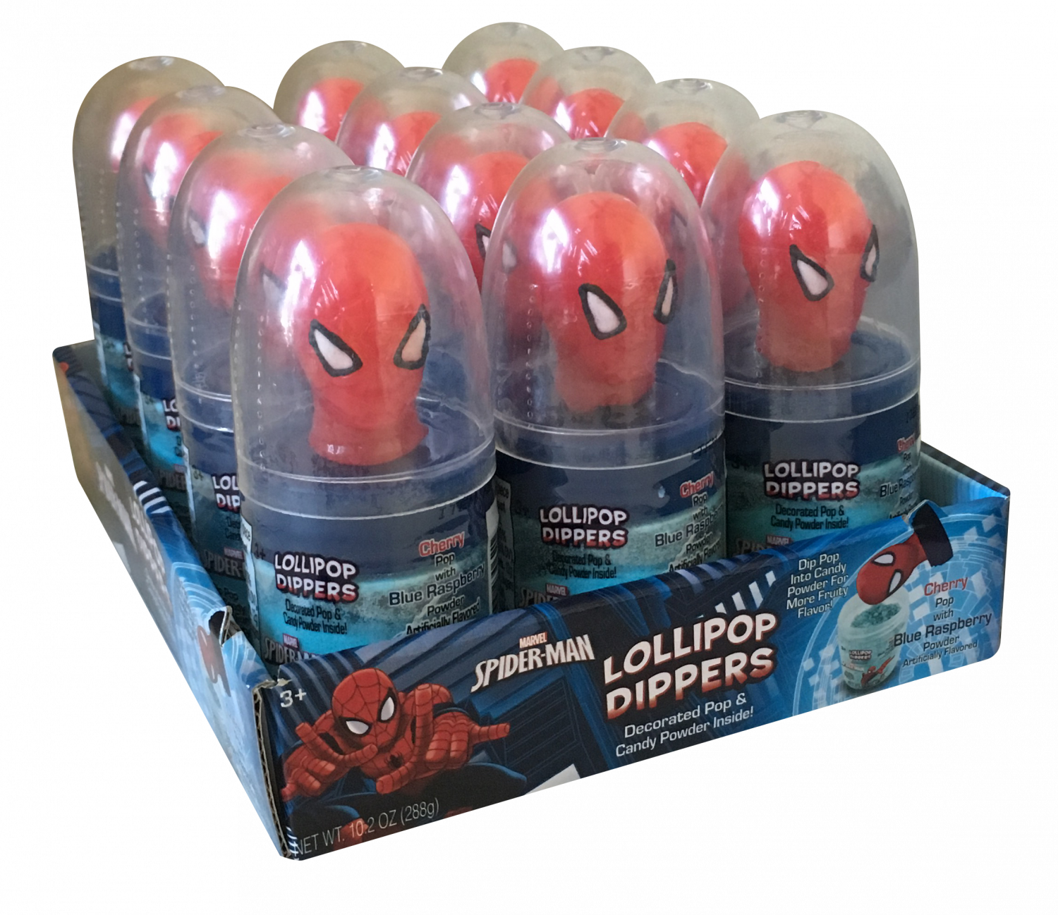 Marvel Spider-man Lollipop Dipper - Spider-man (1500x1298), Png Download
