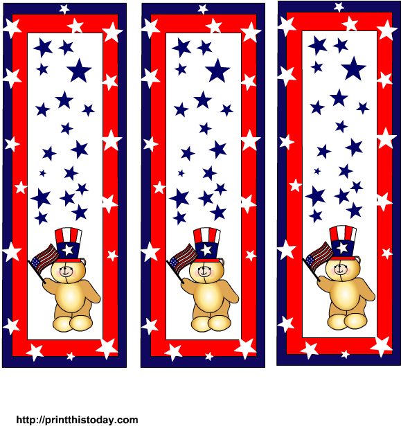Free Bookmarks To Print - 4th Of July Printable Bookmarks (612x792 ...