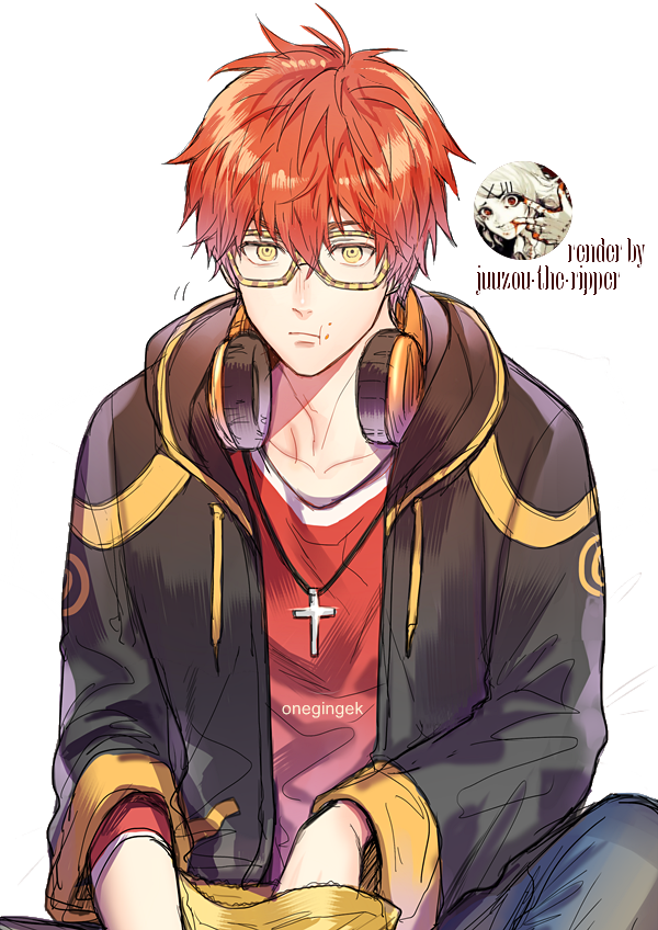707 Png - 707 Mystic Messenger Render (600x848), Png Download