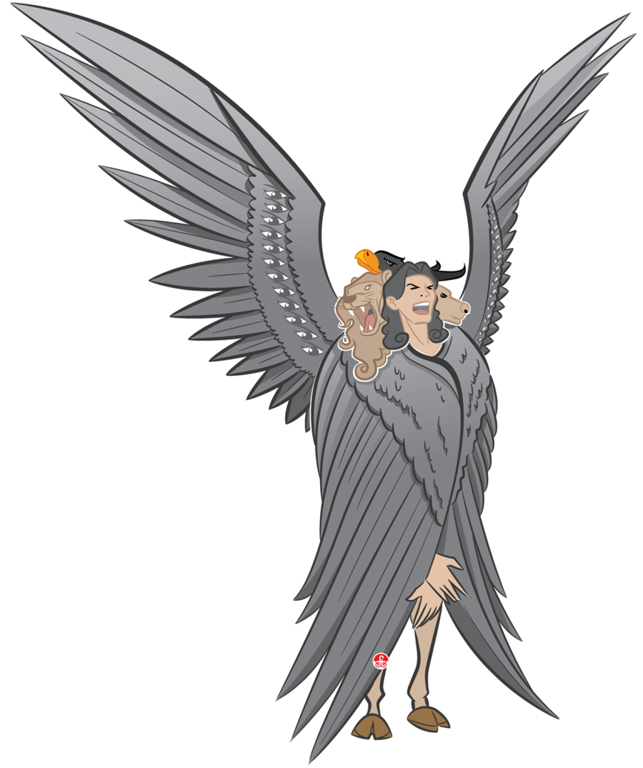 Angelology, "cherub" - Ezekiel Cherubim Png (900x1075), Png Download