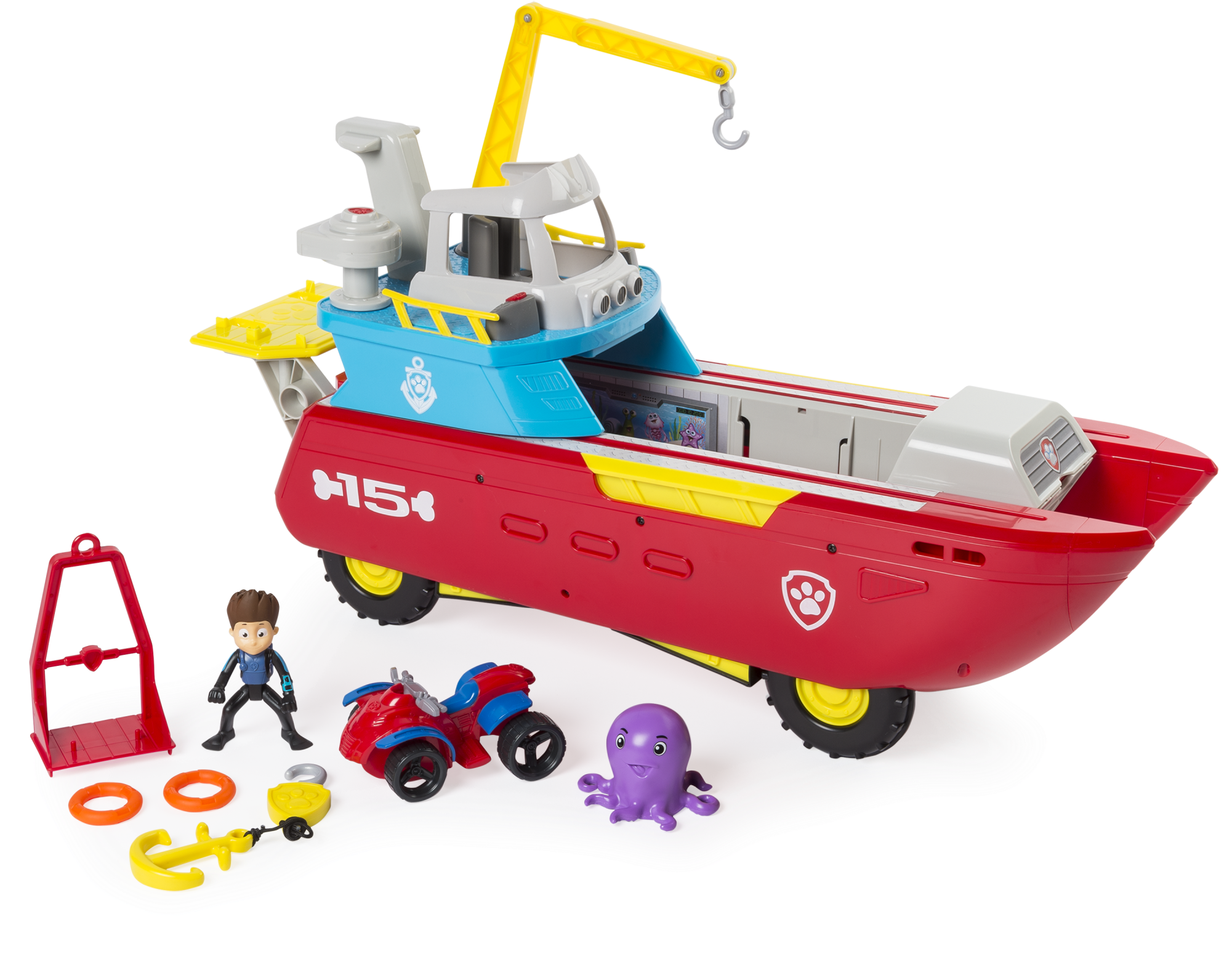 Paw Patrol Sea Patroller ,, , Large - Paw Patrol 6037846 Sea Patroller Playset (2000x2000), Png Download