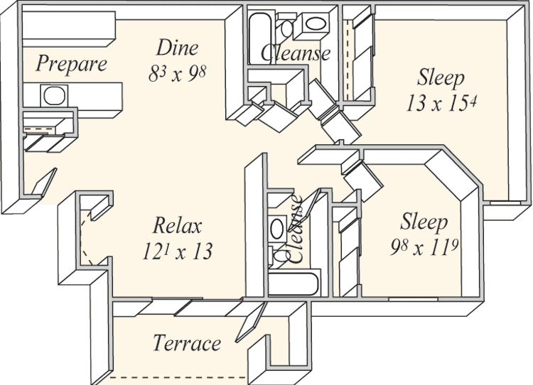 Lakeview Apartments (750x542), Png Download