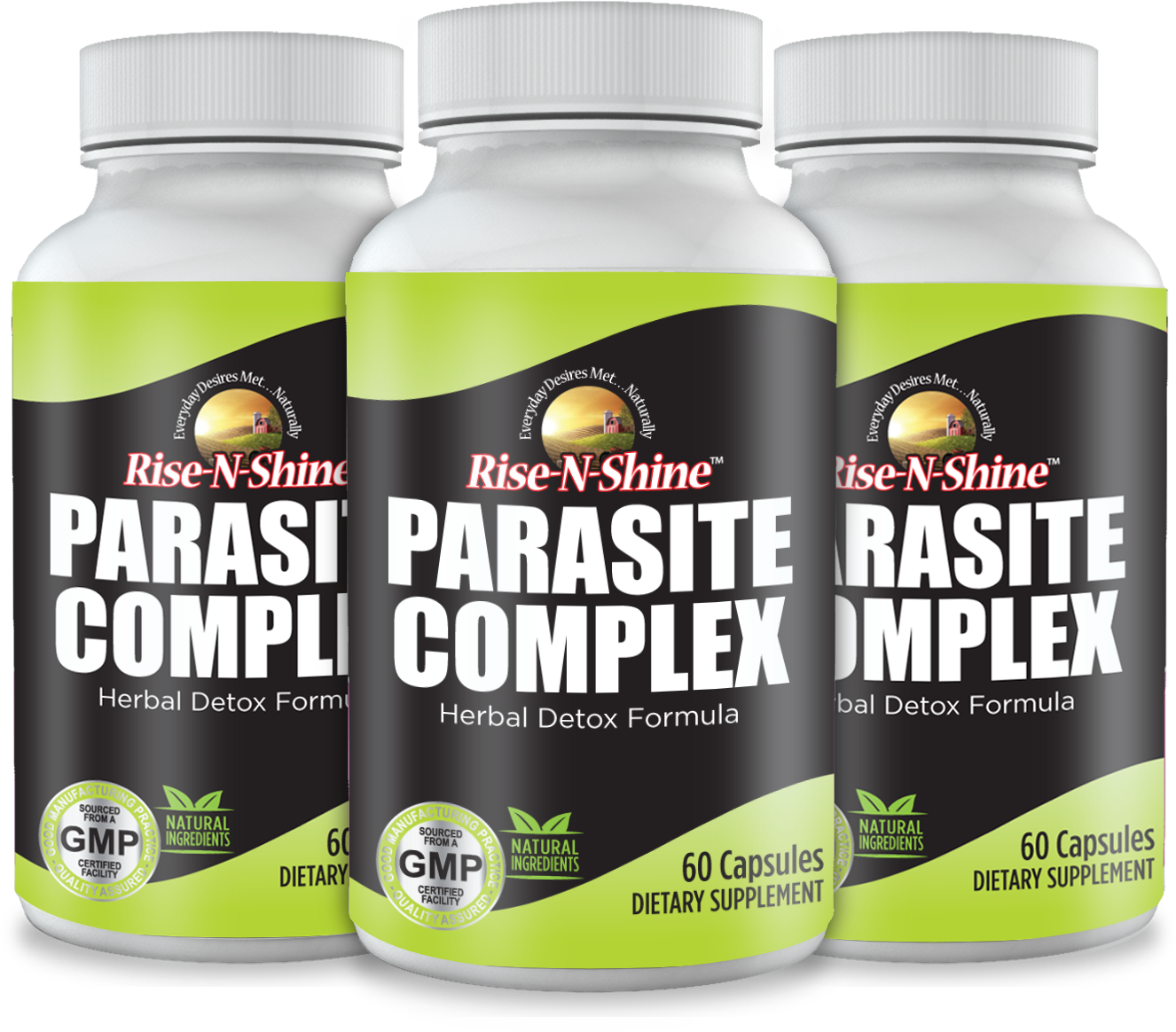 Parasite Complex - Go Away Grey With 7500iu Of Catalase, 60 Capsules (1532x1273), Png Download