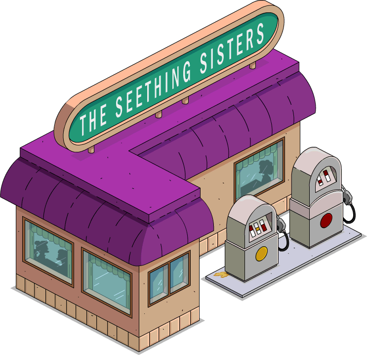 Tapped Out Setthing Sisters New Character Picture Unlock - The Simpsons (743x718), Png Download