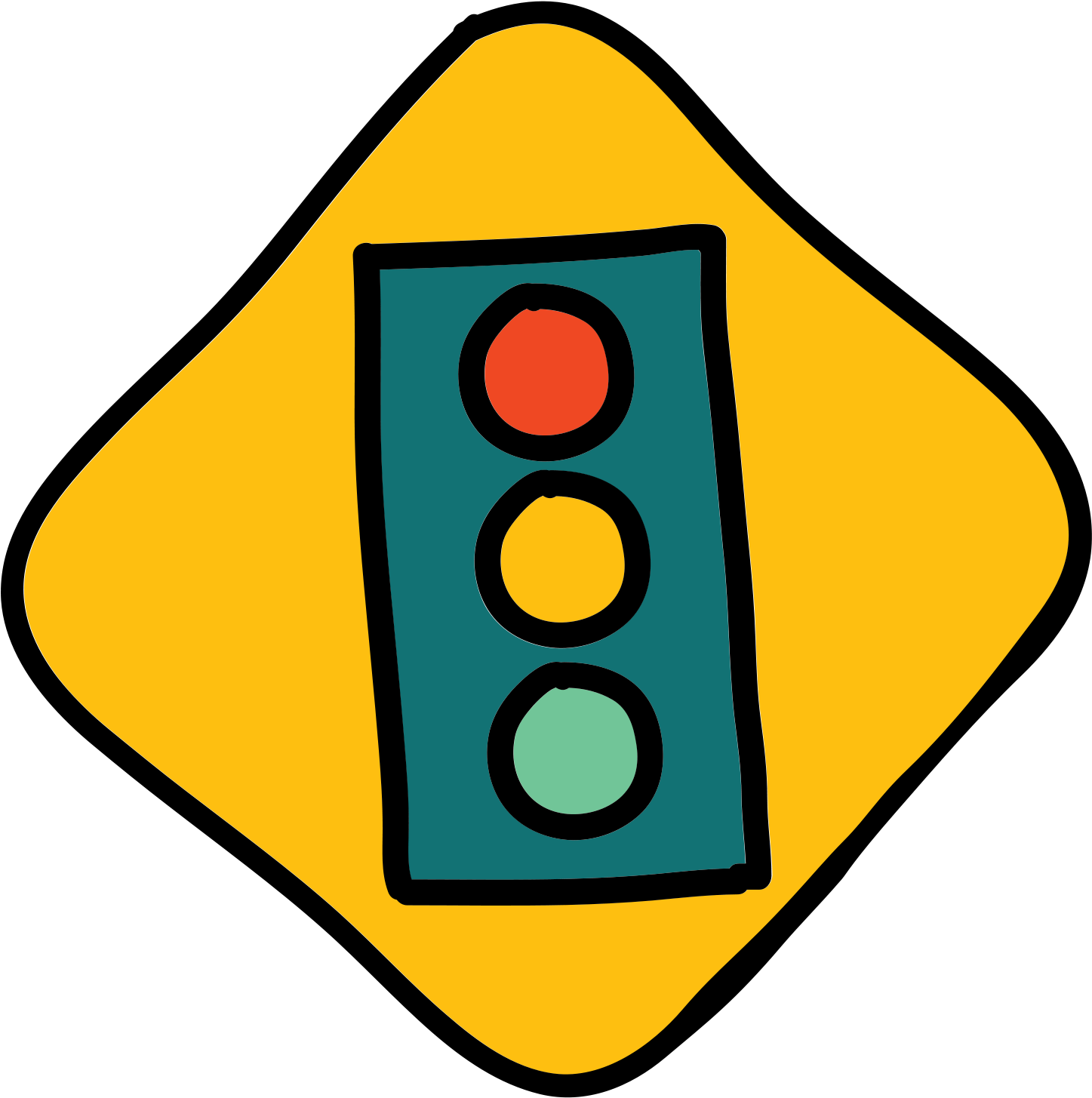 Traffic Lights Sign Icon - Printable Traffic Light Signs (1600x1600), Png Download