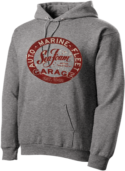 Sea Foam Garage Hoodie - Hoodie (571x600), Png Download