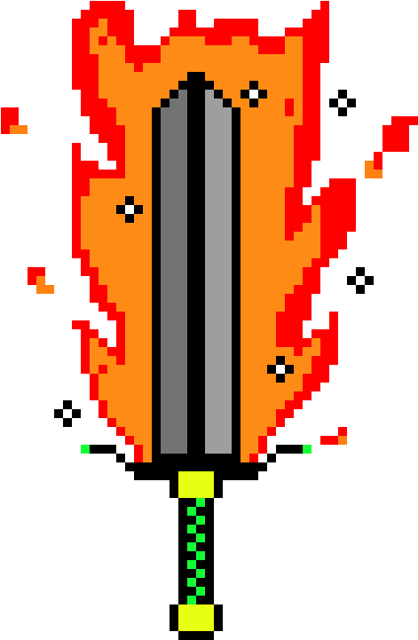 Fire Sword - Illustration (640x730), Png Download