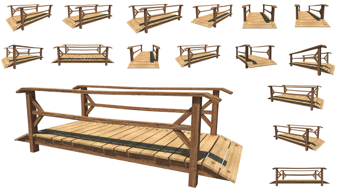 Wooden Bridge Png Free Download - Bench (1131x707), Png Download