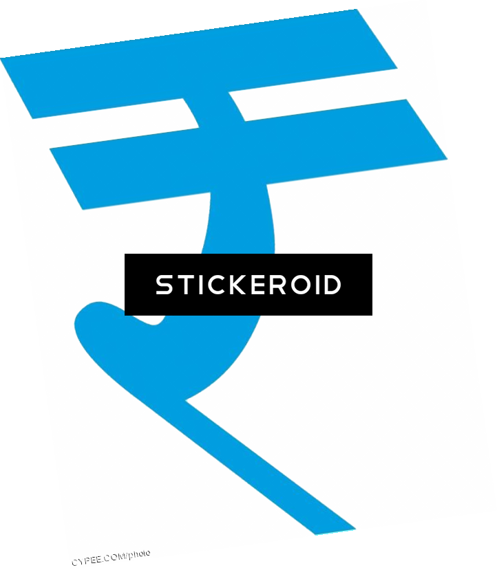 Rupee Symbol - Electric Blue (722x829), Png Download