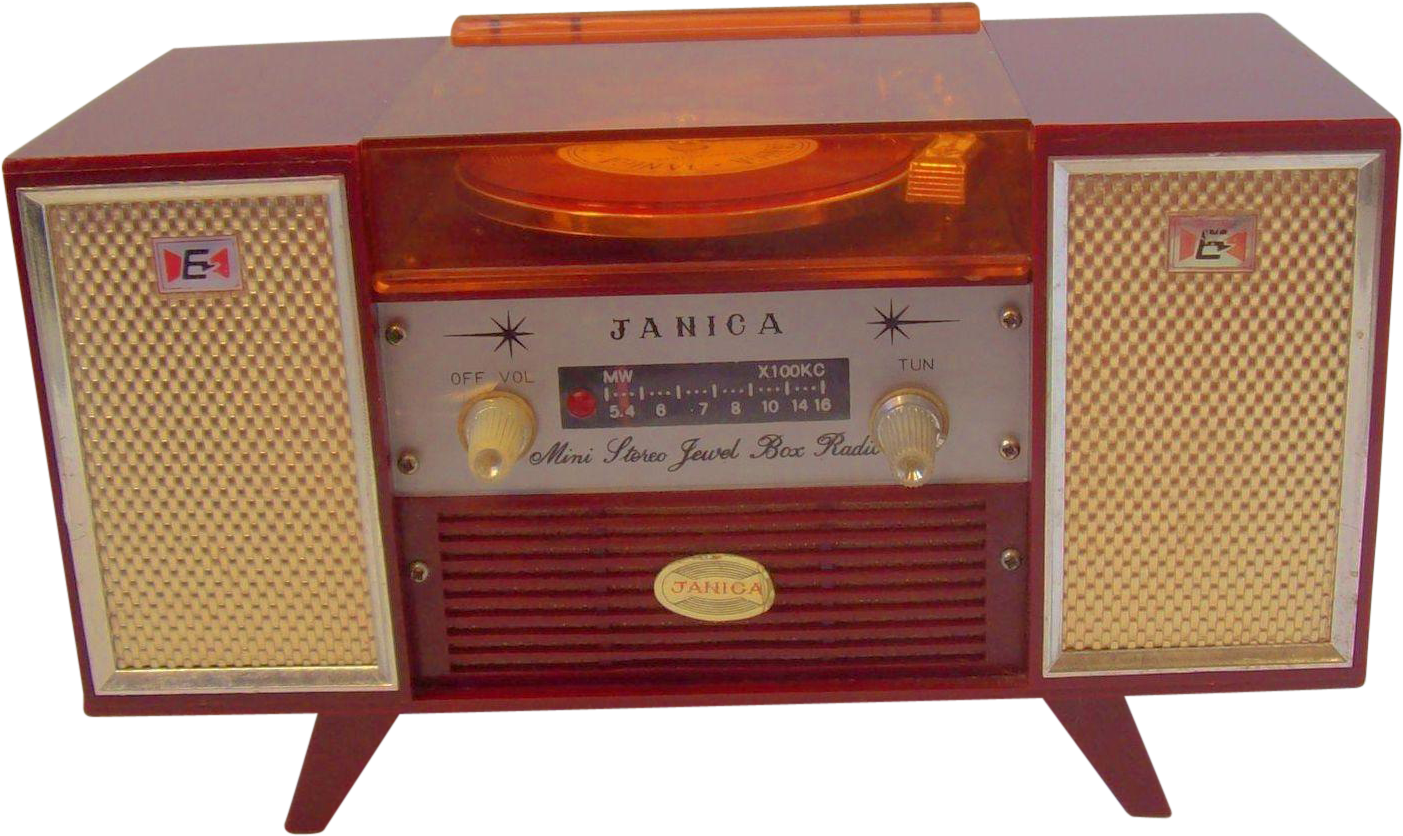 Vintage Janica Lucite Mini Stereo Jewel Box Radio 1960s - 1960s (1402x1402), Png Download
