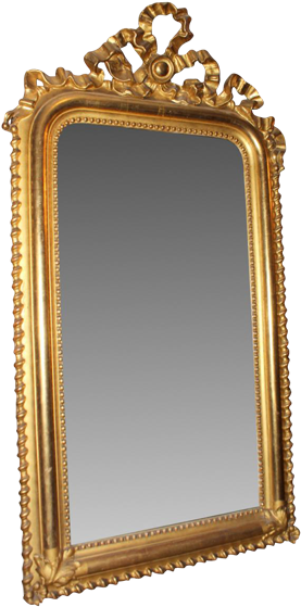Napoleon Iii Mirror In Gilded Wood - Deknudt Antique Rectangular Mirror (600x600), Png Download