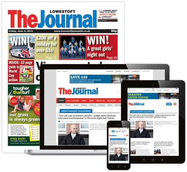 Eastern Daily Press Newspaper - Lowestoft Journal (640x600), Png Download