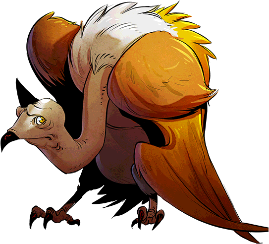 Dizzy Vulture - Illustration (673x913), Png Download