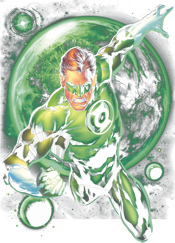 Green Lantern Galaxy S7 Case - Green Lantern In Space (600x851), Png Download