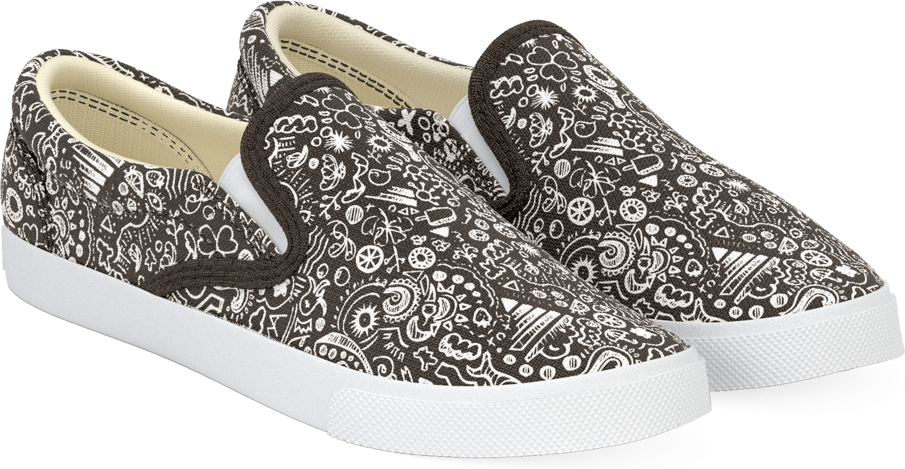 Dizzy Doodle - Slip-on Shoe (2048x2048), Png Download