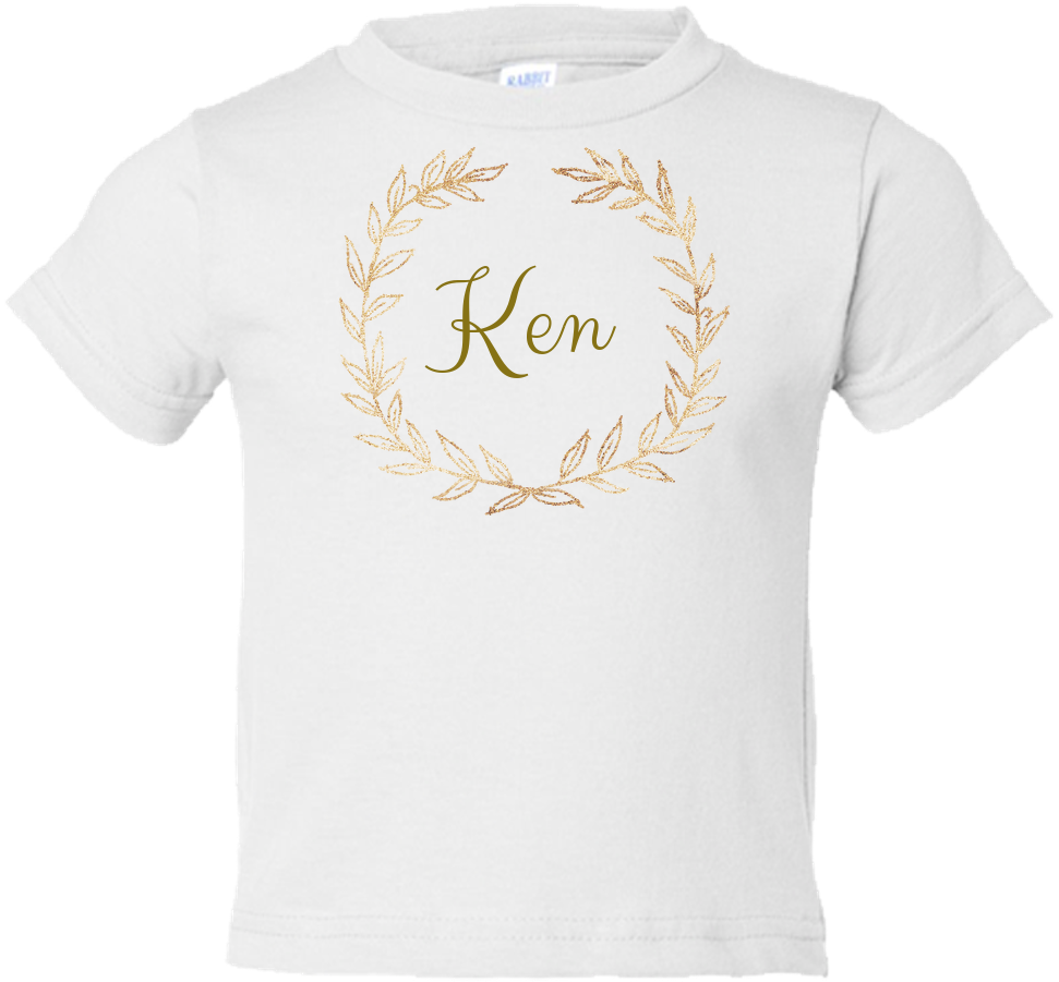 Unique Personalized Custom Name Initial Golden Wreath - Gift (1000x1000), Png Download