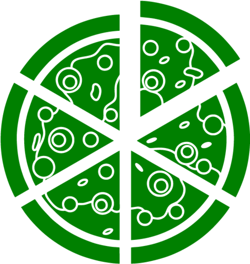 Black Pizza Icon - Pizza Logo Black And White (750x750), Png Download