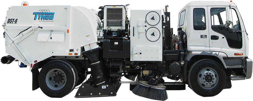 Tymco® Dst 6 Street Sweeper - Street Sweeper (910x647), Png Download