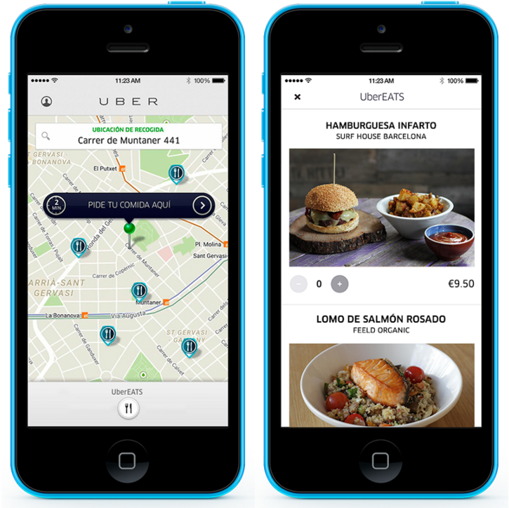 Para Encargar Comida, El Usuario Simplemente Entra - Uber Eats App Png (750x729), Png Download