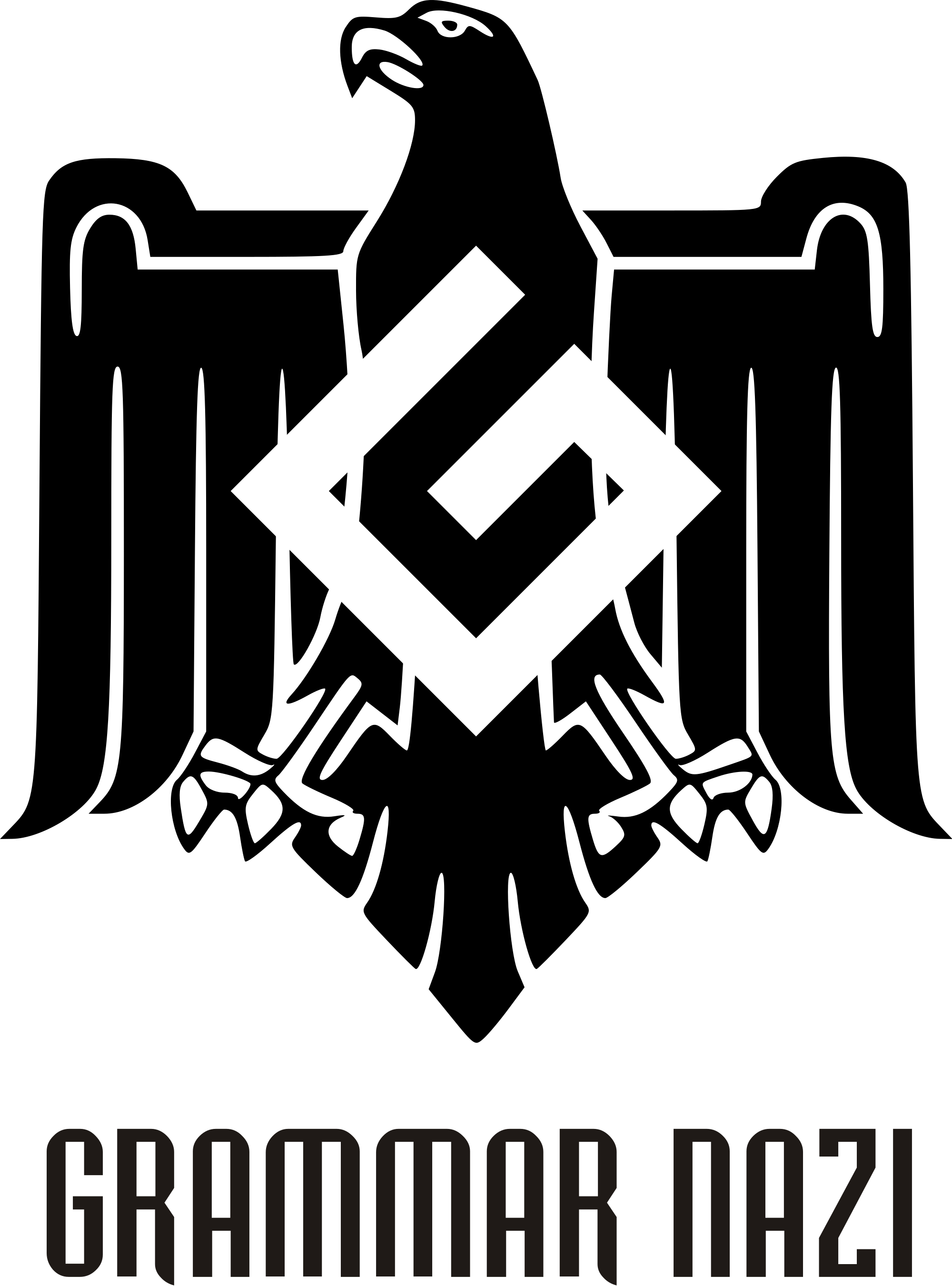 Open - Grammar Nazi Logo Png (2000x2702), Png Download