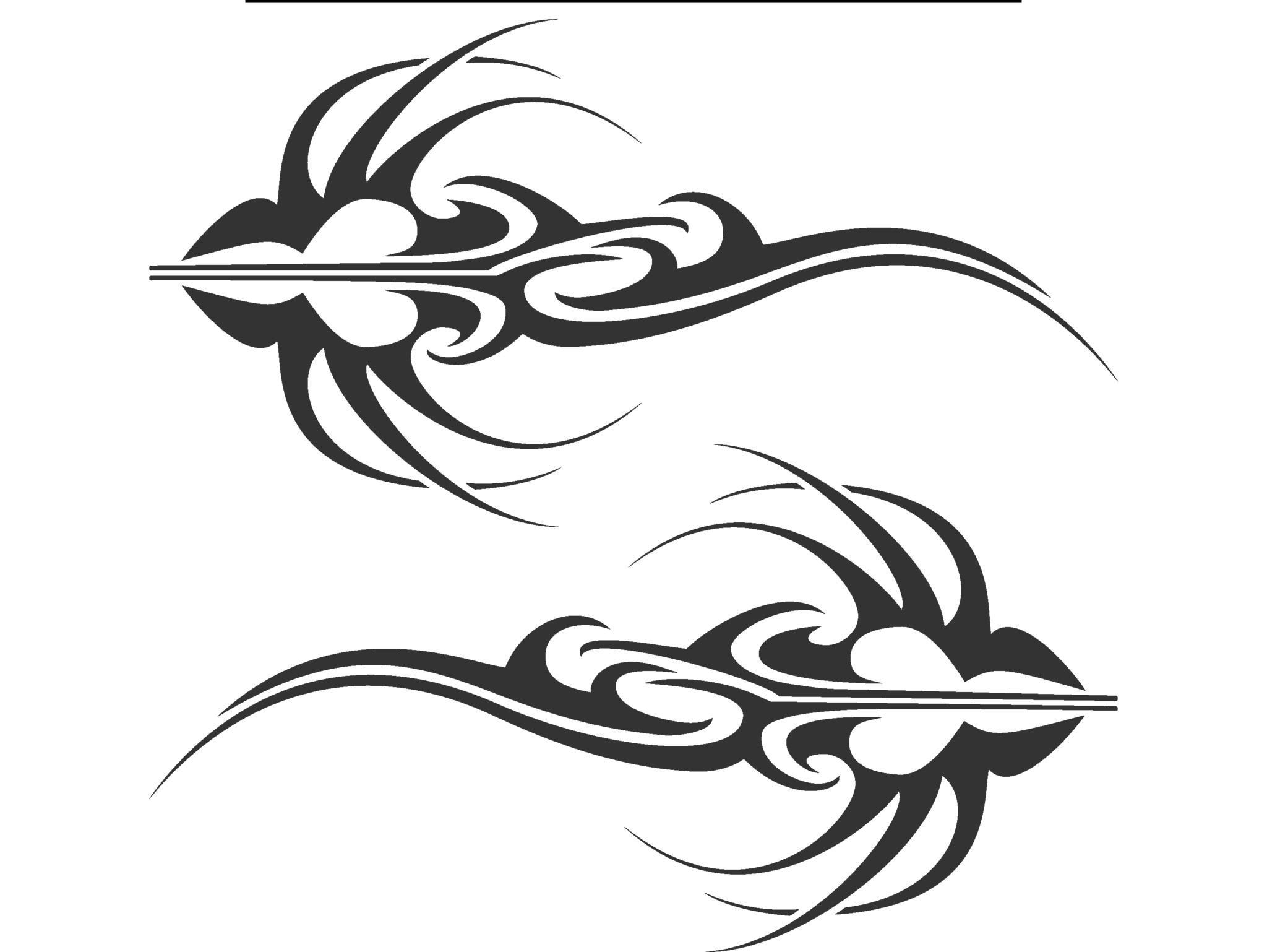 Tribal Flames Vinyl Graphic Decal Sticker - Decal (2048x1538), Png Download