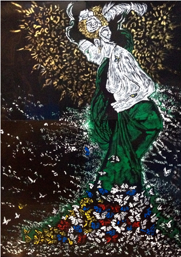 This Work Of Alessio Girella, Illuminated By Led Light - Painting (700x500), Png Download