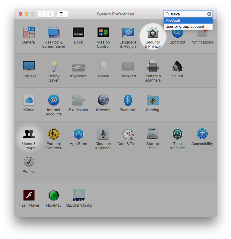 Select The "security & Privacy" System Preference - Mac Os X Yosemite Settings (780x802), Png Download