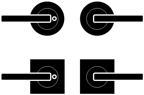Uer/uerq/ur/urq Lever Set On 2 5∕8" Rose Passage And - Aquarium (590x590), Png Download