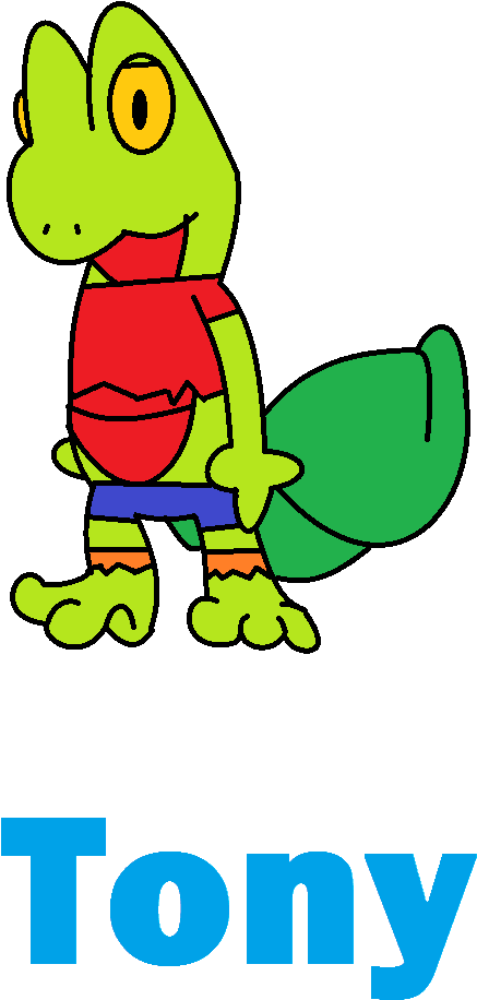 Tony The Treecko - Cartoon (550x978), Png Download