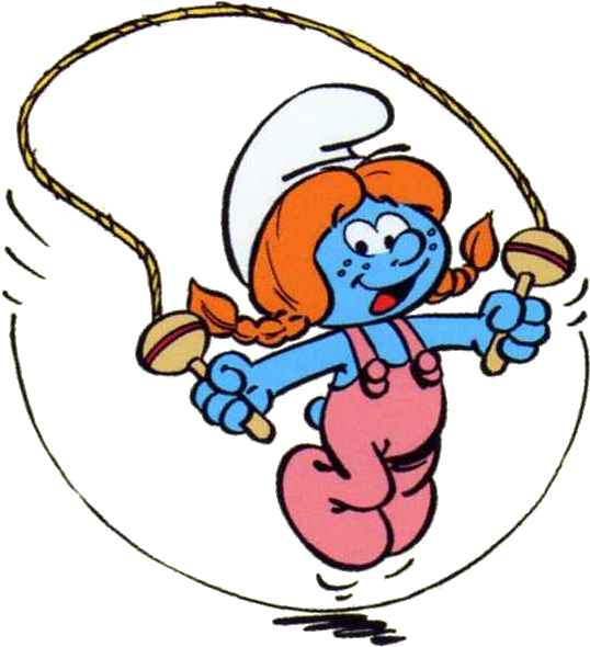 Door Een Toverspreuk Van Gargamel Werd Sassette Uit - Schlümpfe Sassette (566x603), Png Download