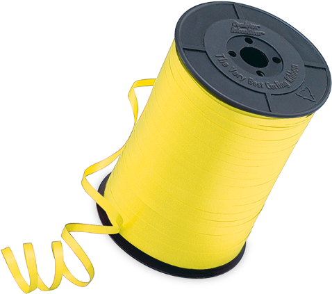 Use It To Decorate At Parties By Putting Coiled Ribbons - Qualatex Qualatex 3/16" Curling Ribbon White (600x600), Png Download