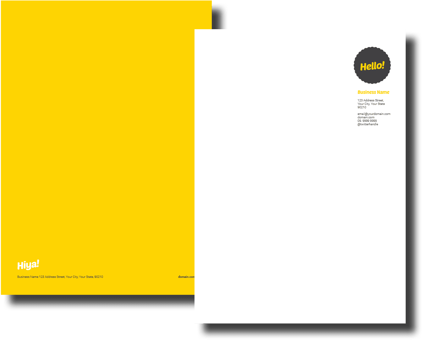Letterhead - Black And Yellow Letterhead (1667x1146), Png Download